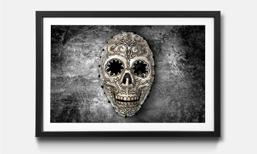 The framed picture Monochrome Skull