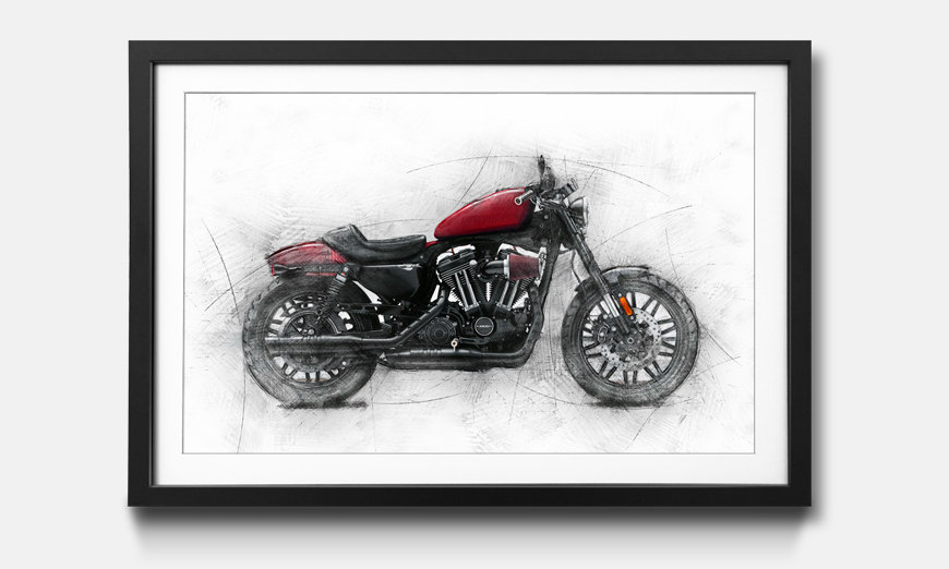 The framed picture Motorcycle uno