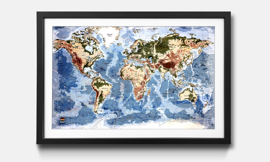 The Framed Wall Art Old Worldmap 5 - Old World Map Wall Decor