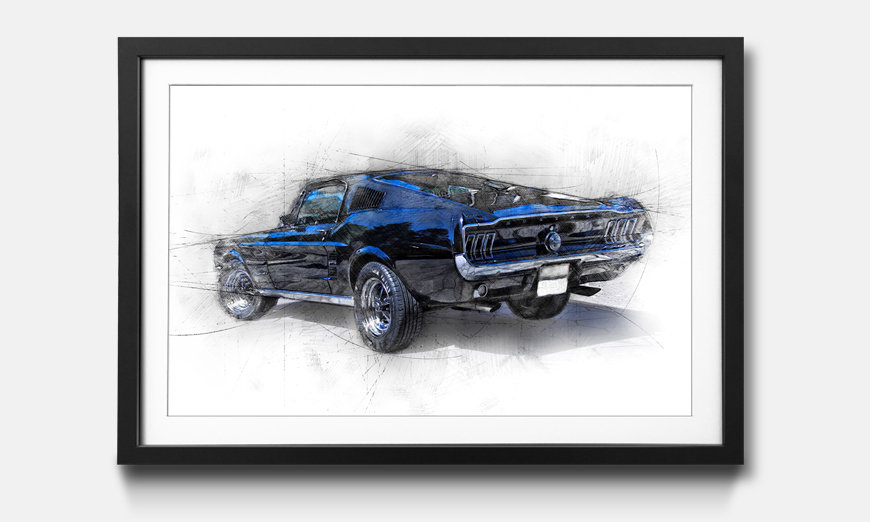 The framed wall art Pure Mustang