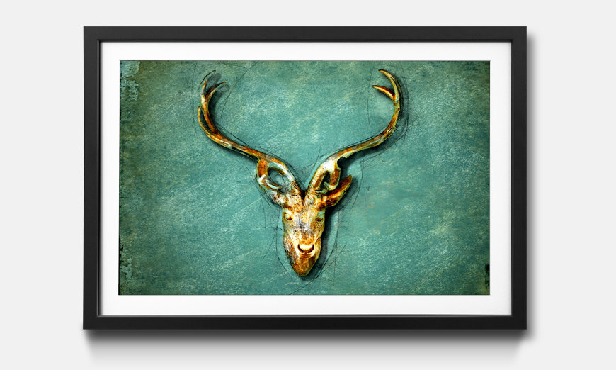 The framed wall art The Deer