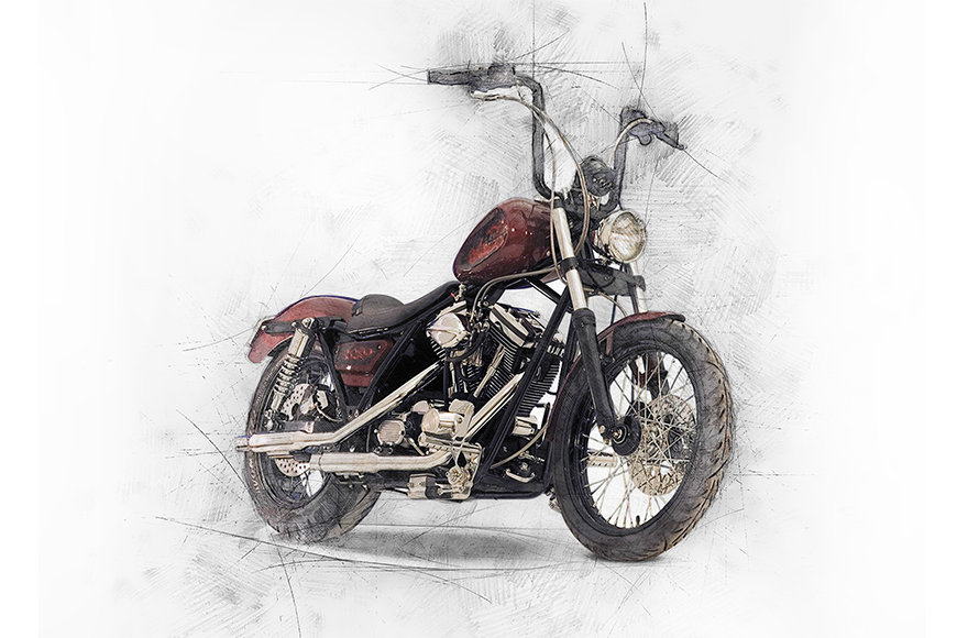 Photo wallpaper Motorbike