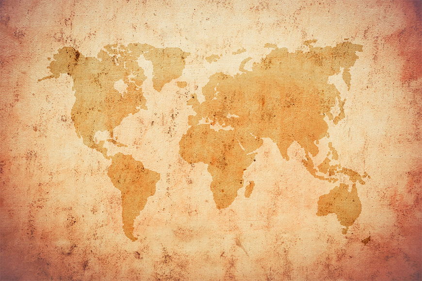 Wallpaper World map from 120x80cm