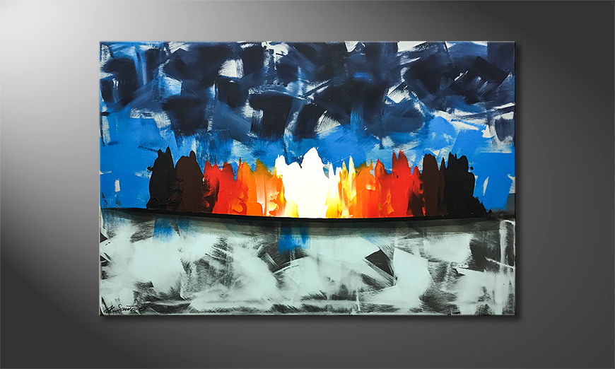 Canvas painting Fire And Ice 120x80cm