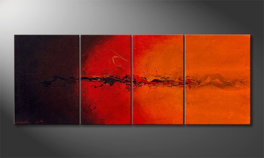 Canvas painting Fire Power 180x70cm