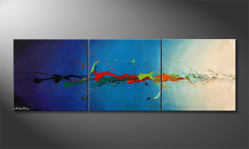 Canvas painting Flash Of Inspiration 180x60cm