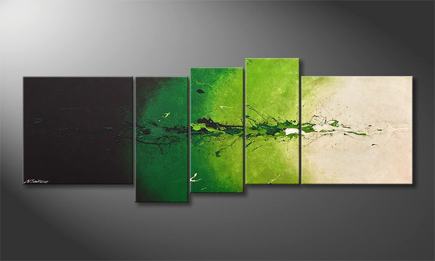 Canvas painting Fruity Green 210x80cm