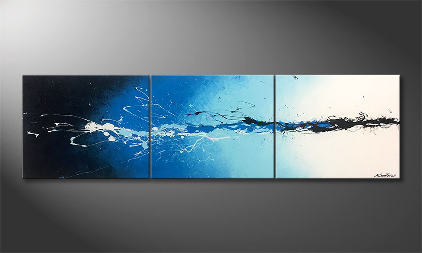 Canvas painting Icy Power 210x60cm