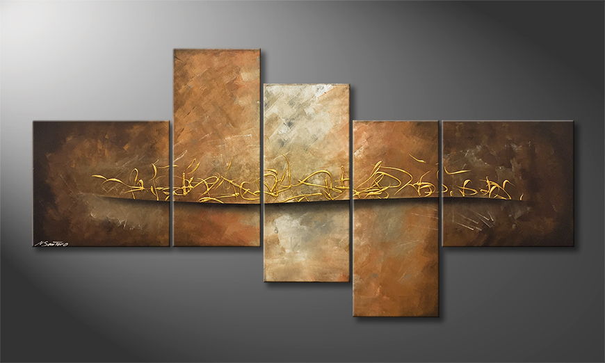 Canvas painting Lost Gold 180x95cm