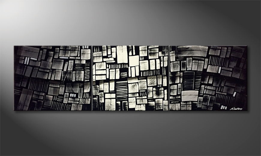 Canvas painting Lost In The City 210x60cm