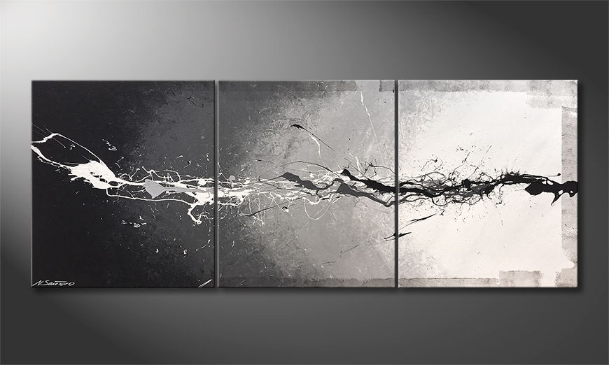 Canvas painting Monochrome Splash 180x70cm