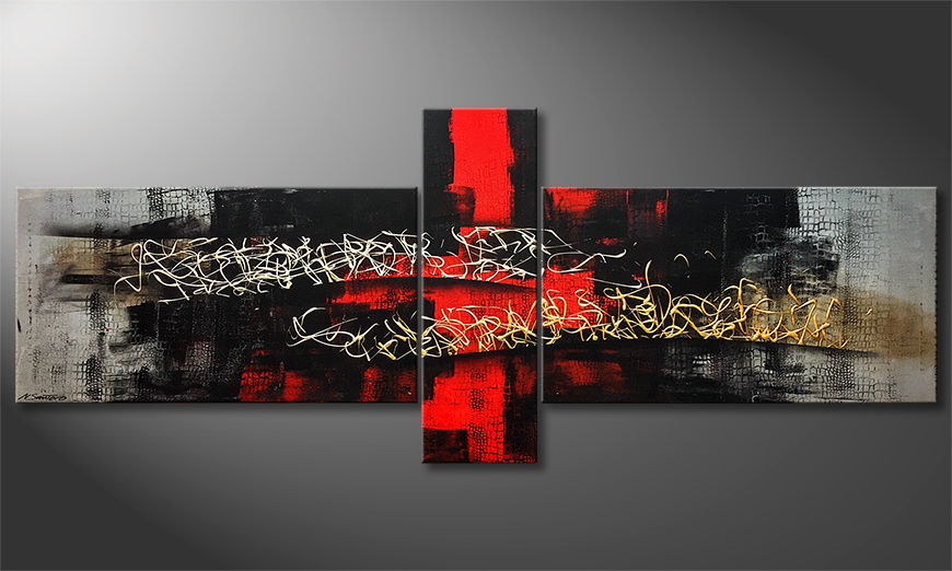 Canvas painting Moving Mind 230x90cm