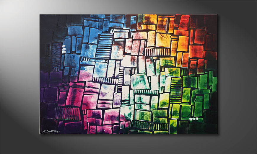 Canvas painting Prisms 120x80cm