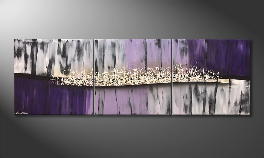 Canvas painting Purple Dream 210x70cm