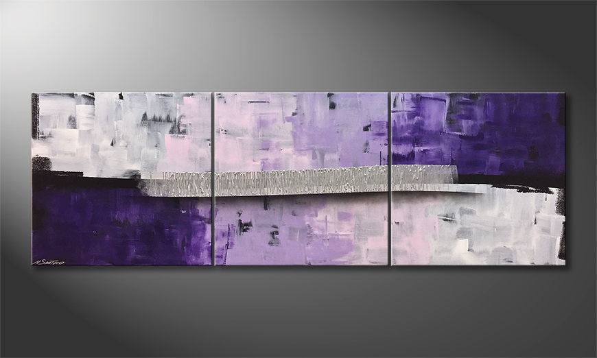 Canvas painting Purple Fusion 210x70cm