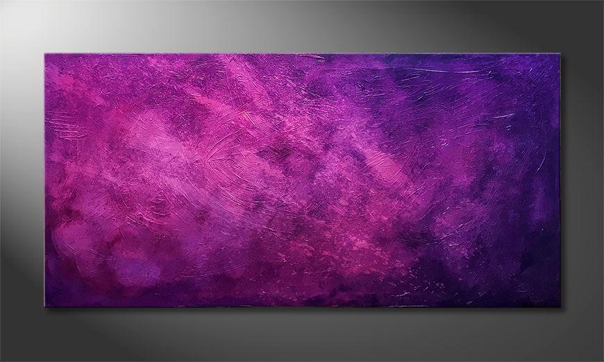 Canvas painting Purple Sky 140x70cm
