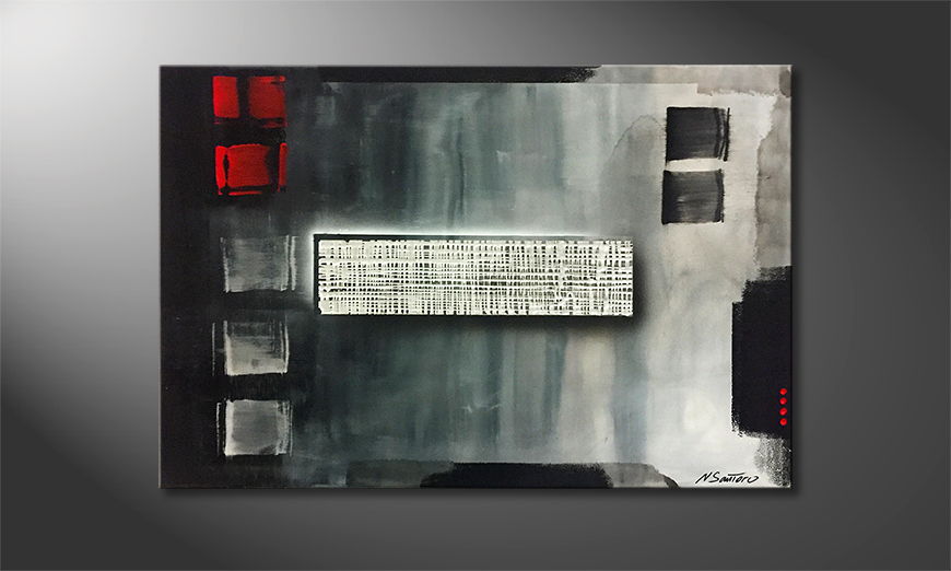 Canvas painting Red Accent 120x80cm