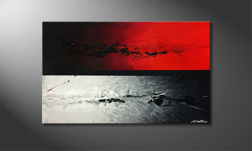 Canvas painting Red Horizon 120x75cm