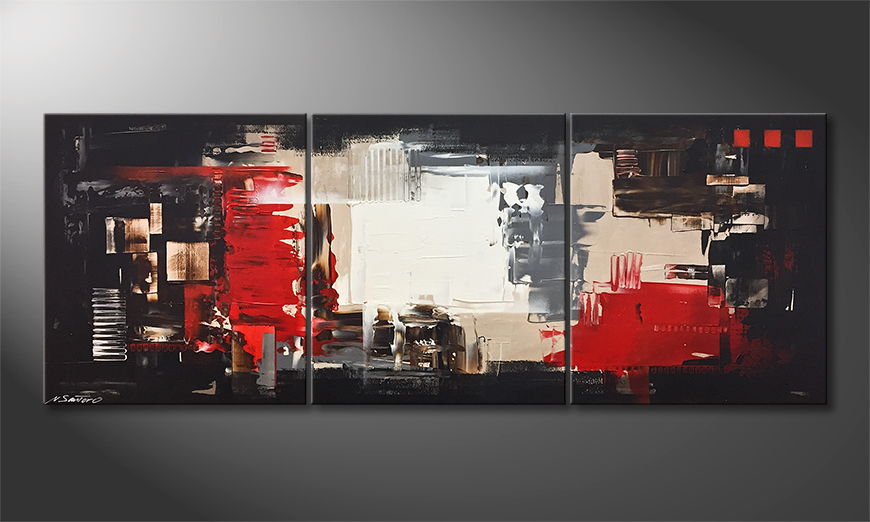 Canvas painting Rumble Of Light 180x70cm