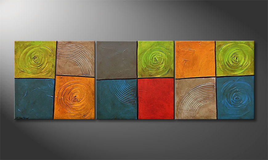 Canvas painting Summer Moods 210x70cm