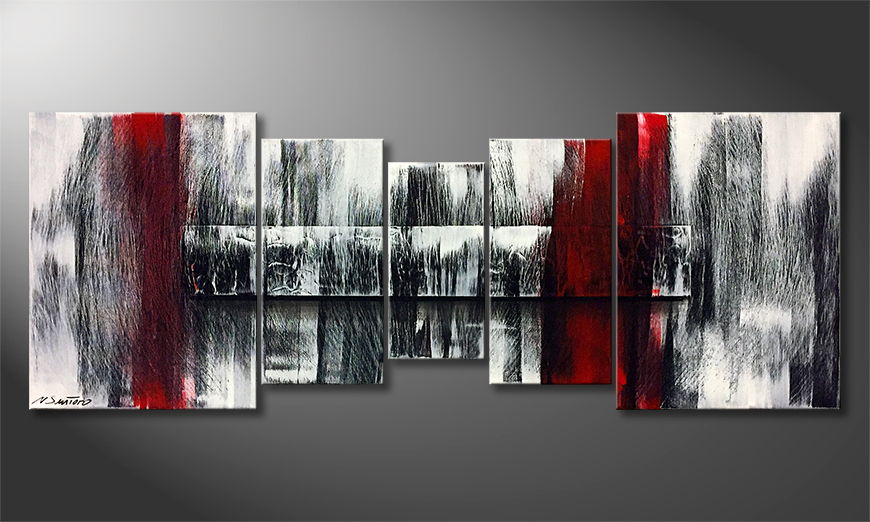 Hand painted painting Cold Past 160x60cm