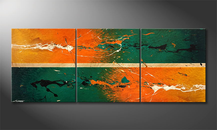 Hand painted painting Color Switch 180x70cm