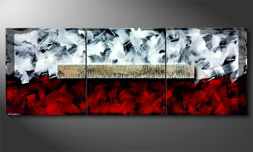 Hand painted painting Cool Down 270x100x4cm