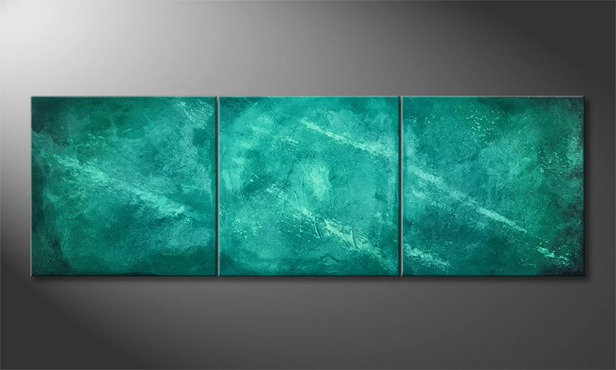 Hand painted painting Crystal Clear 180x60cm