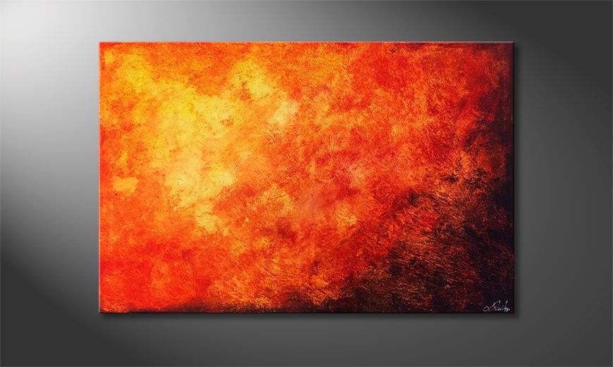Hand painted painting Heat Wave 120x80cm