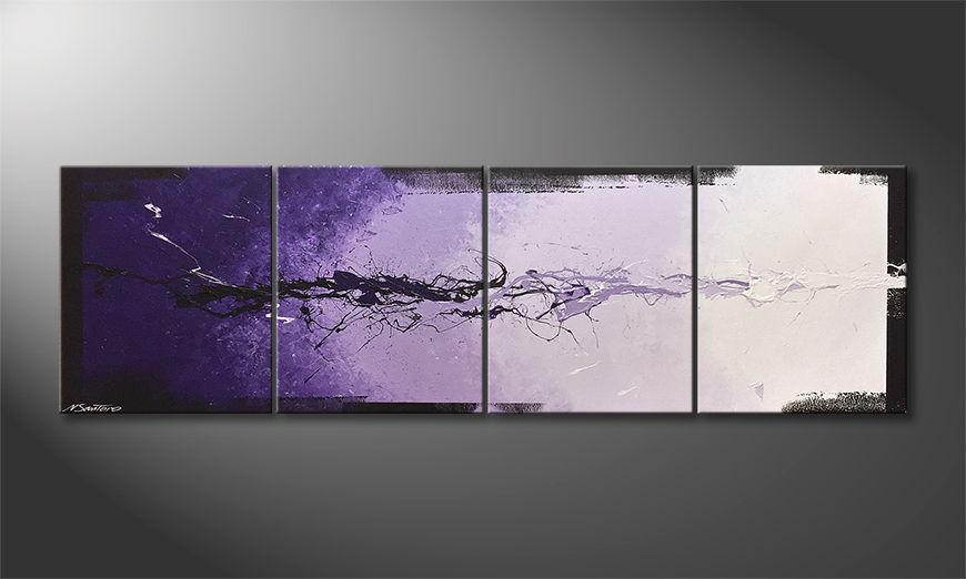 Hand painted painting Magic Moment 200x60cm