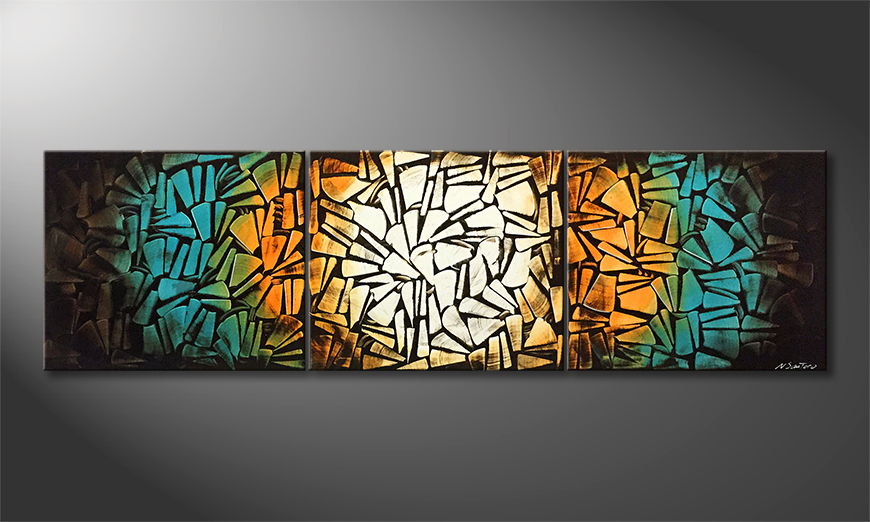 Hand painted painting Natural 210x60cm