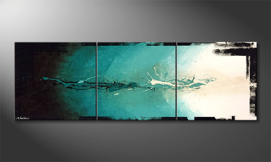 Hand painted painting Paciffic Dream 210x70cm