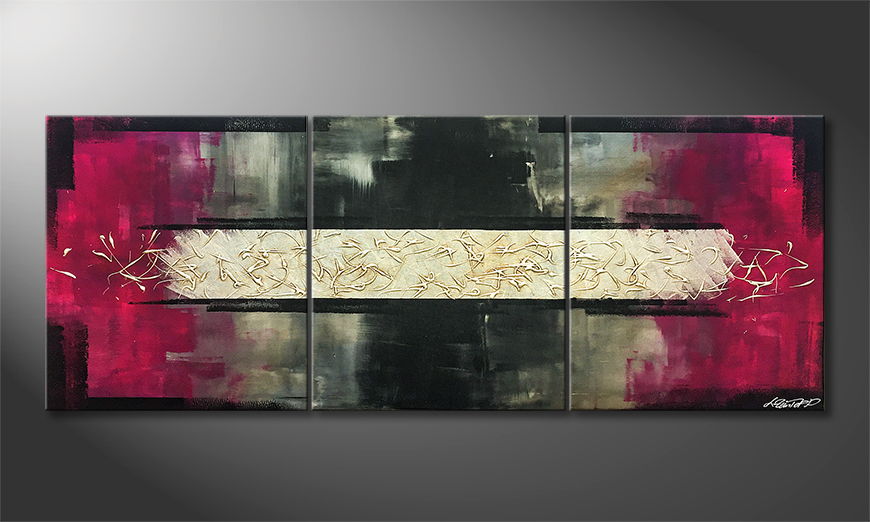Hand painted painting Stream Of Life 180x70cm