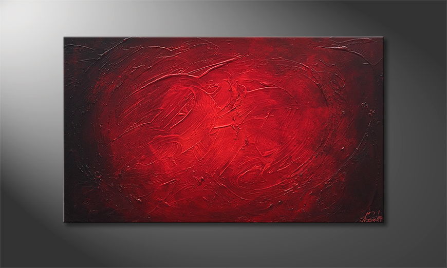 Hand painted painting The Glow 100x60cm