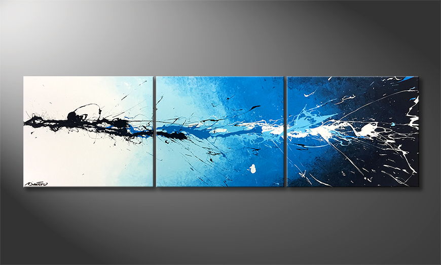 Hand painted painting Unknown Power 210x60cm