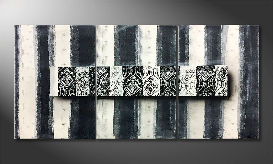 Hand painted painting Zebra 150x70cm