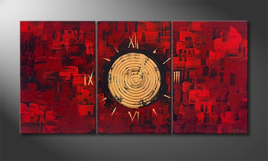 Living room painting A Clockwork Red 120x80cm