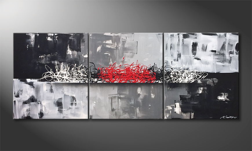 Living room painting Cold Red 180x70cm
