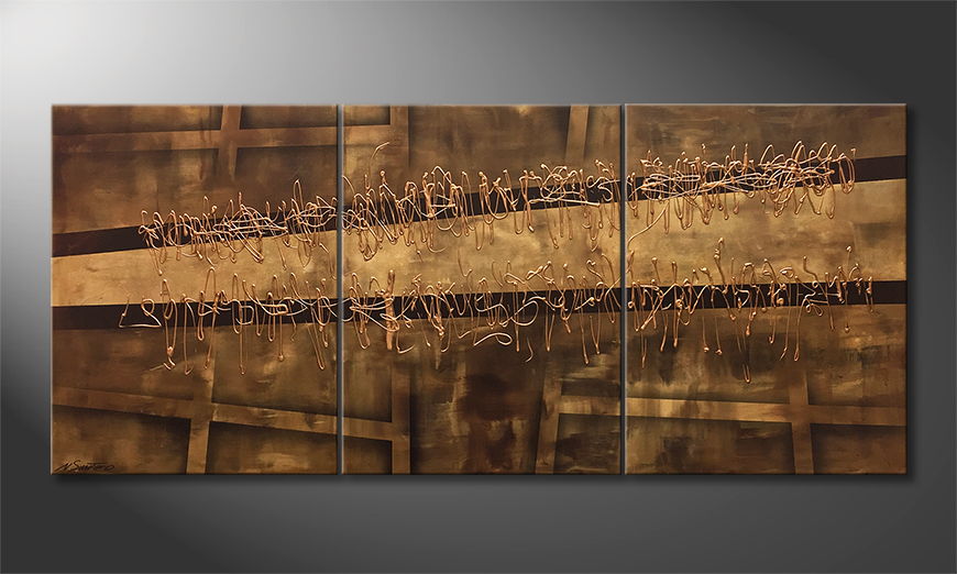 Living room painting Copper Move 180x80cm