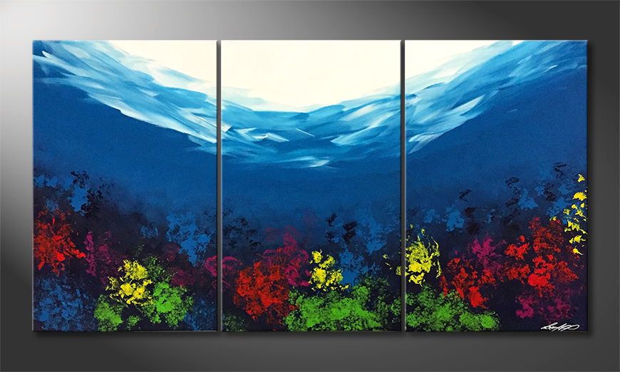 Living room painting Coral Reef 150x80cm