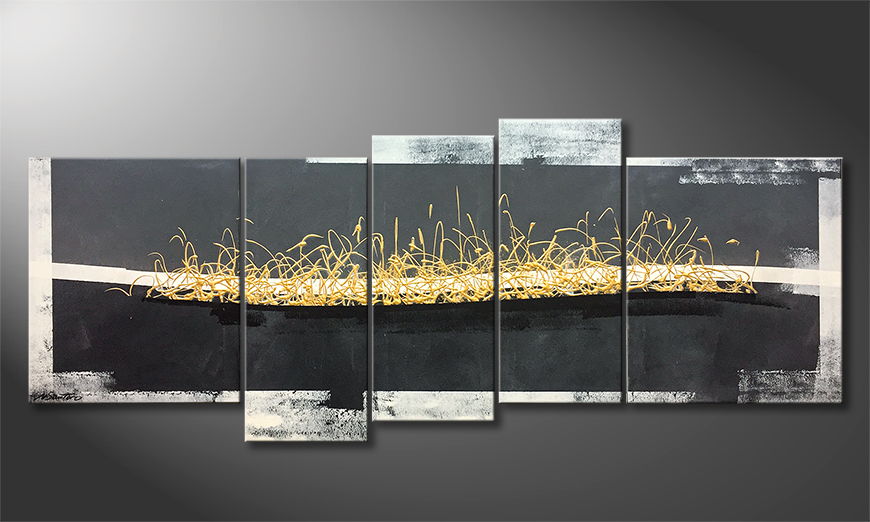 Living room painting Crossing Gold 190x80cm