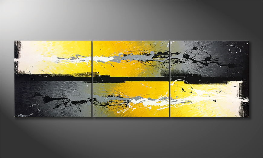 Living room painting Electric Storm 210x70cm