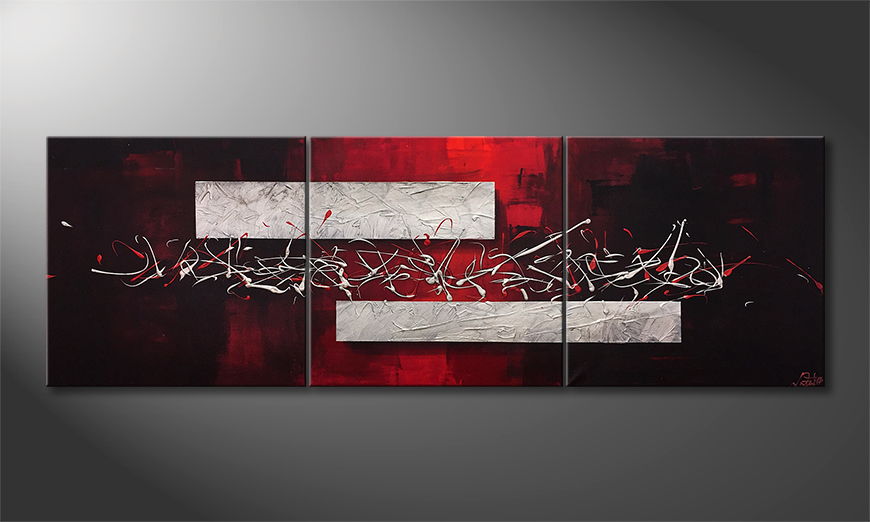 Living room painting Elements 210x70cm