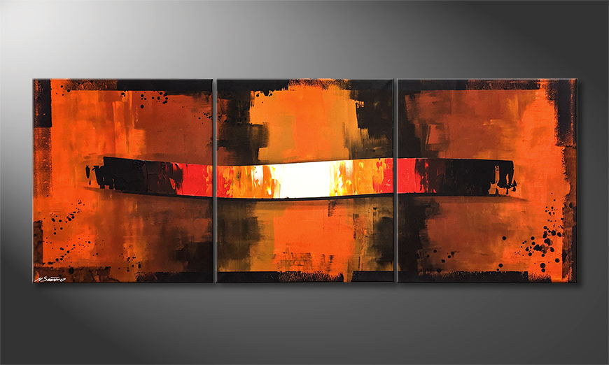 Living room painting Elements 210x80cm