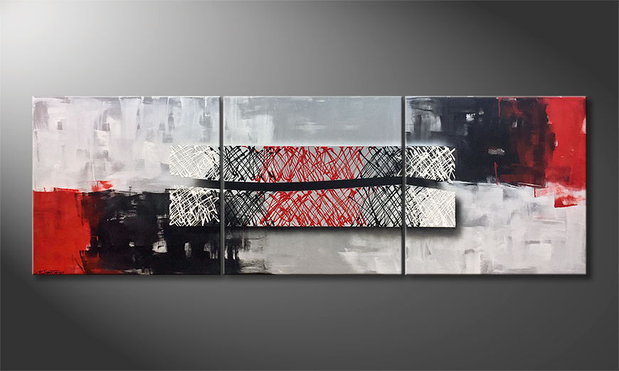Living room painting Harmony of Contrast 240x80cm