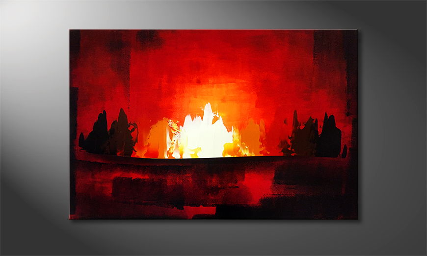 Living room painting Hellfire 120x80cm