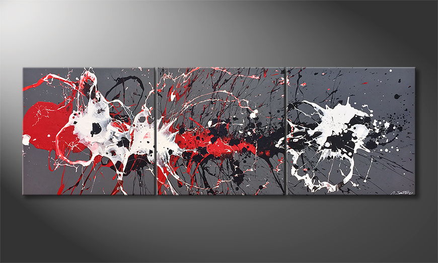 Modern painting Blasted Contrast 210x70