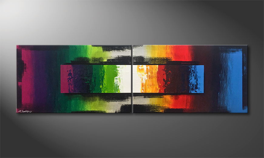 Modern painting Color Drive 200x60cm
