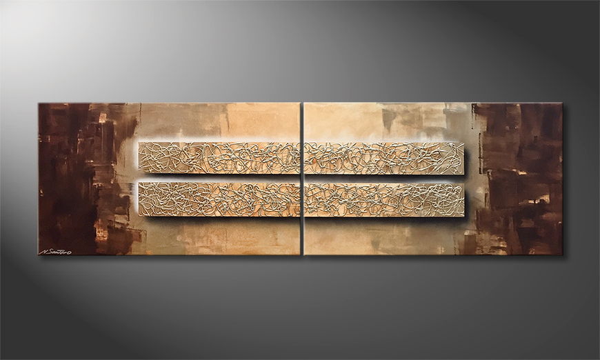 Modern painting Mirrored Silver 200x60cm