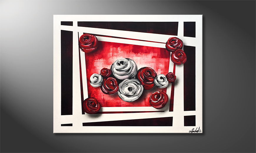 Modern painting Rosy Moment 100x80cm